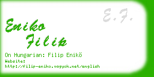eniko filip business card