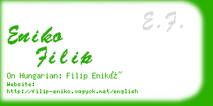 eniko filip business card